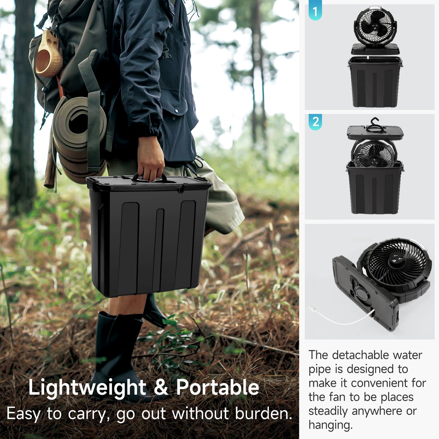 Outdoor Portable Misting Fan with