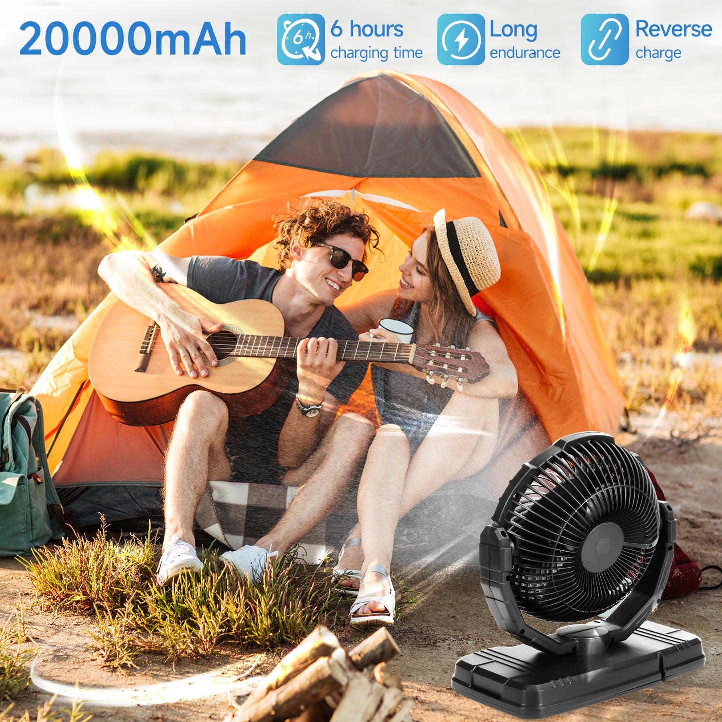 Outdoor Portable Misting Fan with