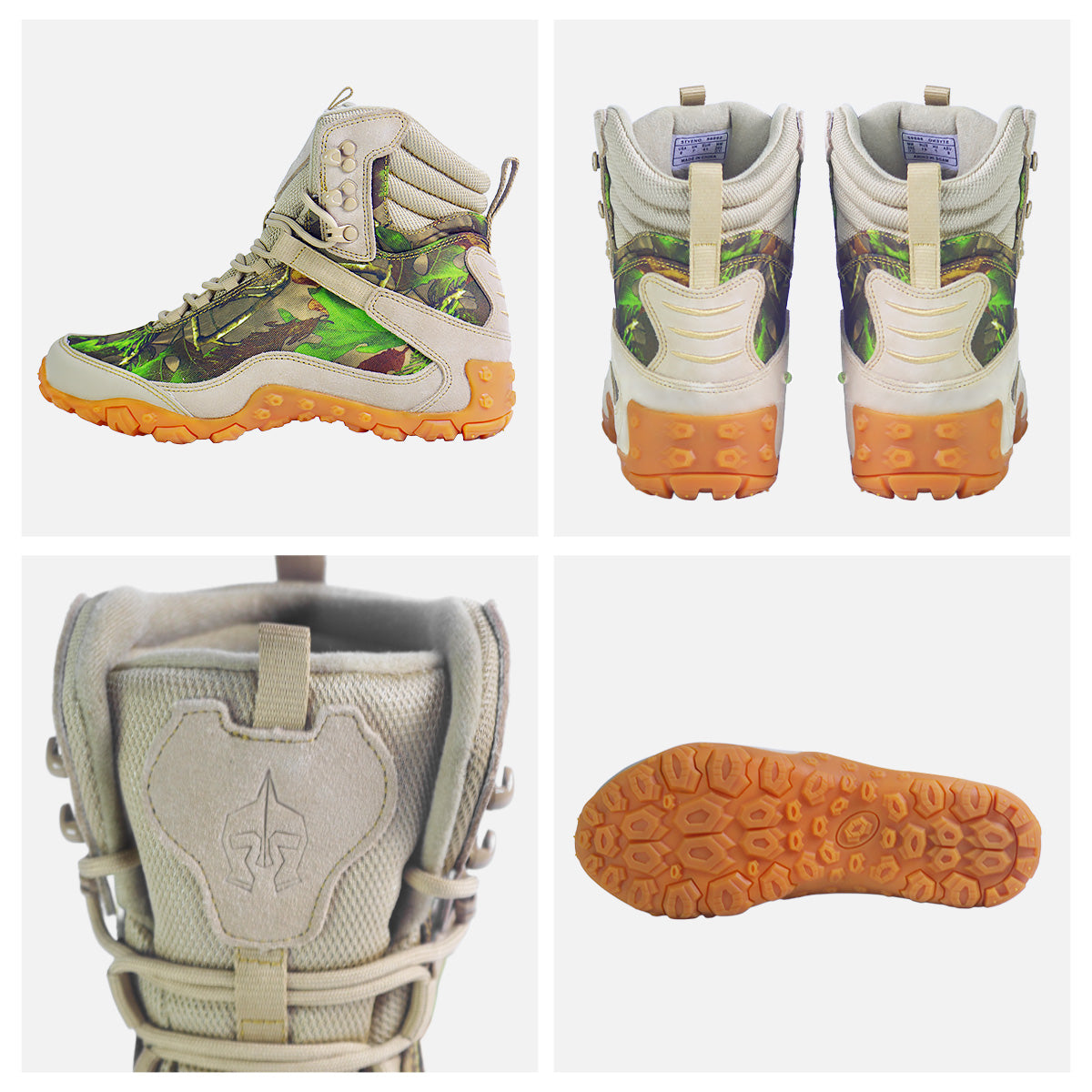 Waterproof Hiking Boots for Men,Mid-Cut Mountain Trekking Boots with Ankle Support,Non-Slip Rubber Sole for Snow, Mud & Rocky Trails