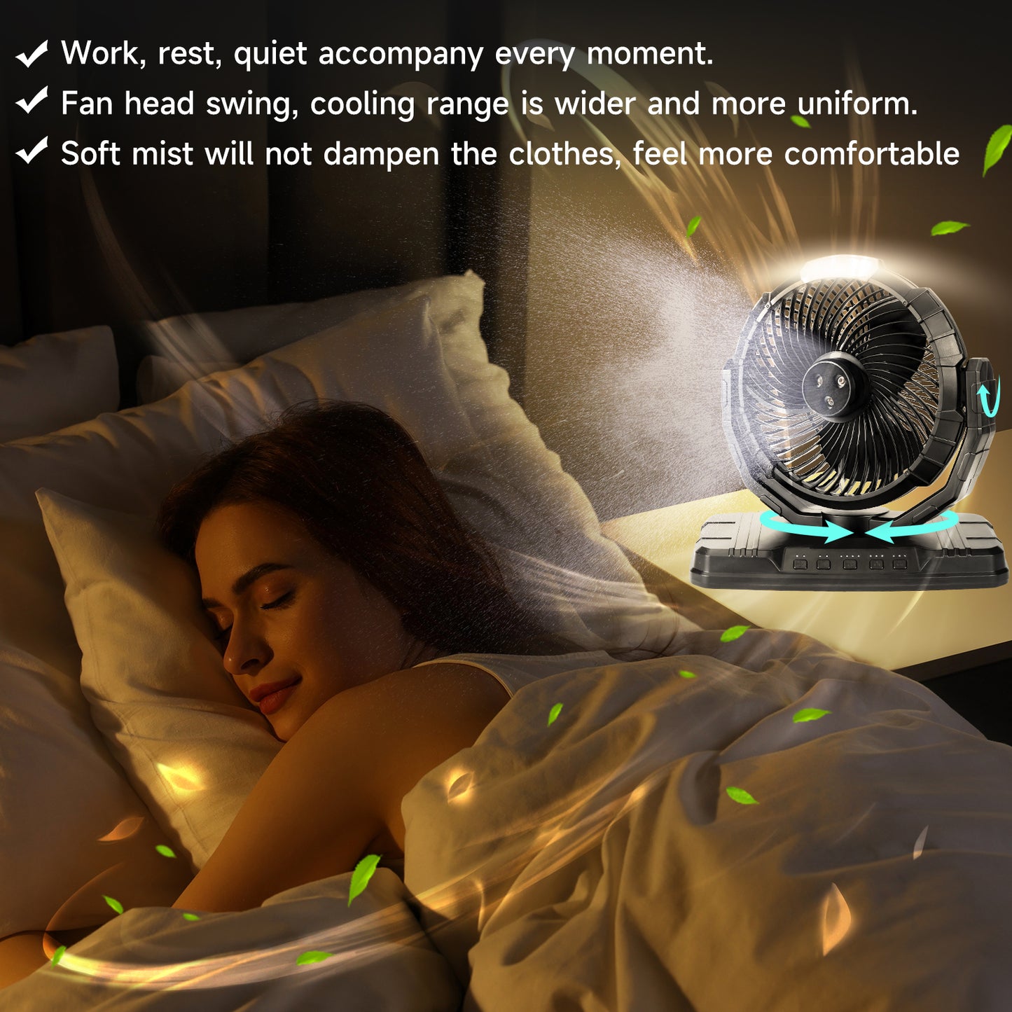 Outdoor Portable Misting Fan with