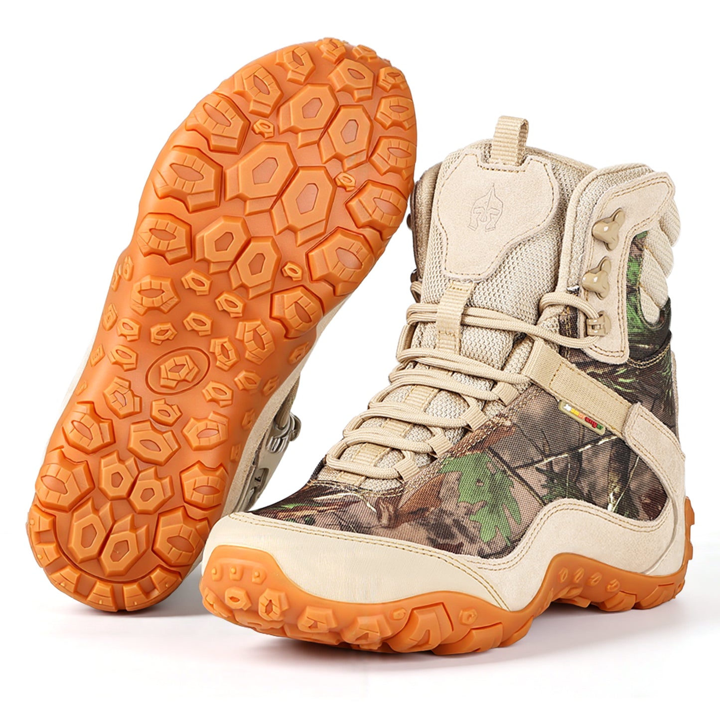 Waterproof Hiking Boots for Men,Mid-Cut Mountain Trekking Boots with Ankle Support,Non-Slip Rubber Sole for Snow, Mud & Rocky Trails