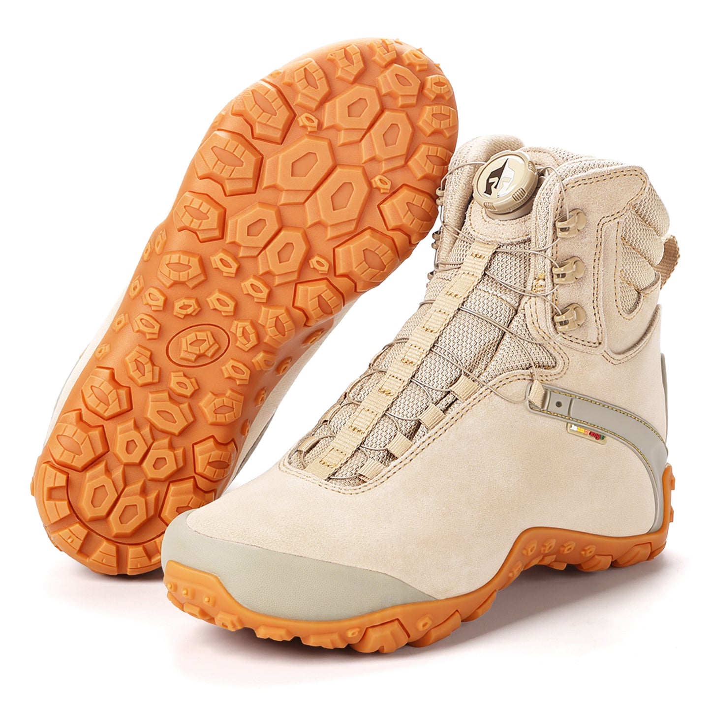 Men’s Waterproof Hiking Boots with Quick-Adjust Knob, Non-Slip Mountain & Trail Boots with Ankle Support, Wear-Resistant Outdoor Boots for Hiking, Trekking & Camping