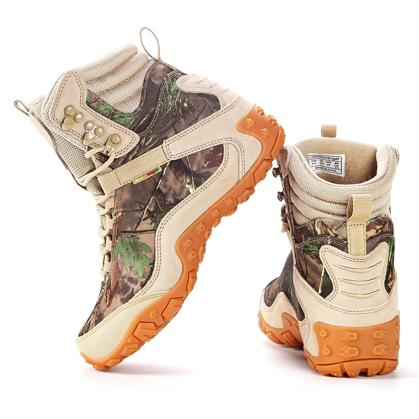 Waterproof Hiking Boots for Men,Mid-Cut Mountain Trekking Boots with Ankle Support,Non-Slip Rubber Sole for Snow, Mud & Rocky Trails