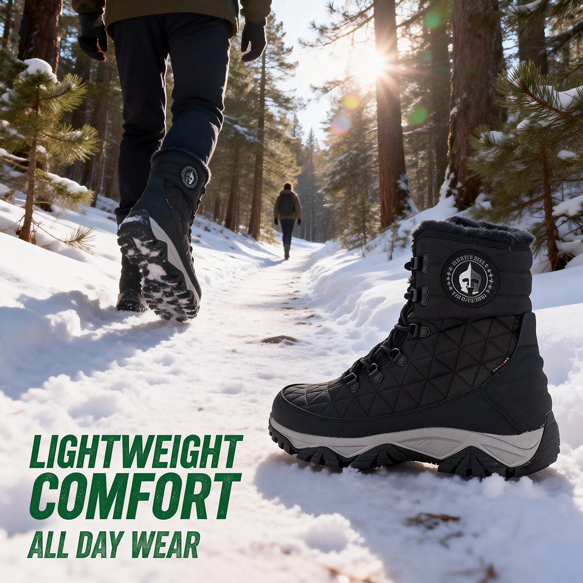 Winter snow boots for outdoor hiking, featuring anti-slip and cold-resistant properties