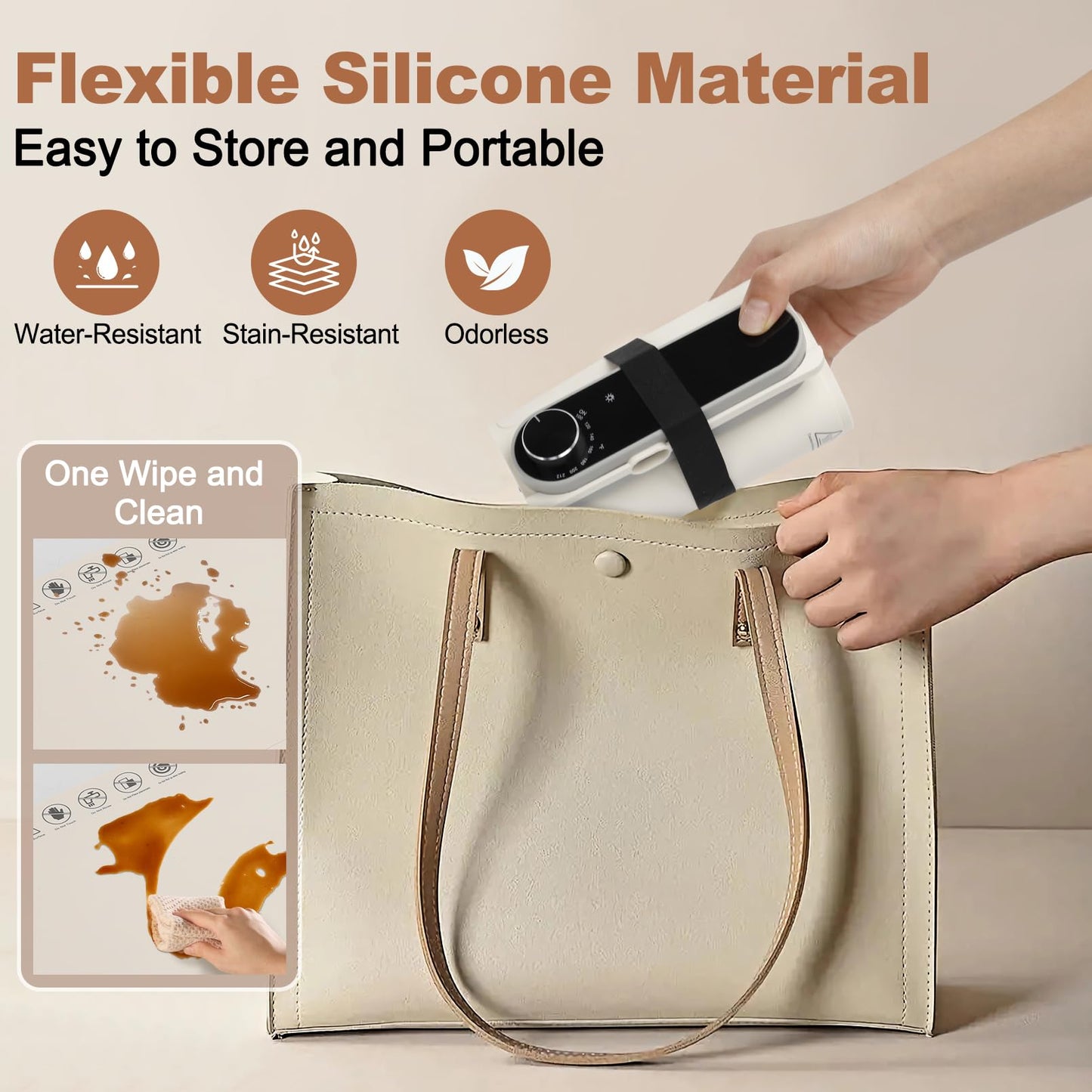 Portable Food Warmer Tray - 9.85''